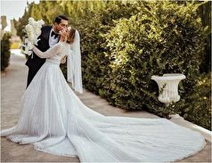 ژست عاشقانه عروس داماد جدید سینما در پرتره‌های جشن عروسی شان را از دست ندهید