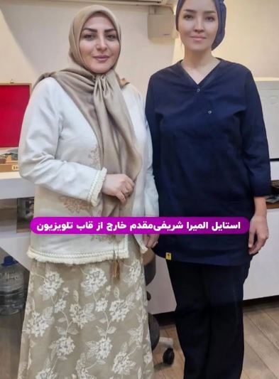 کت و دامت مونوکروم المیرا شریفی مقدم در پشت دوربین‌ها!