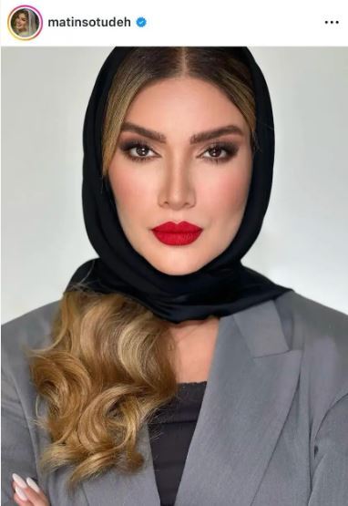 پرتره جذاب از چهره آرایش شده متین ستوده بعد از عروسی جنجالی