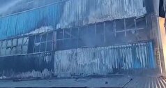 مهار آتش‌سوزی انبار پنبه در شهرک صنعتی توس مشهد