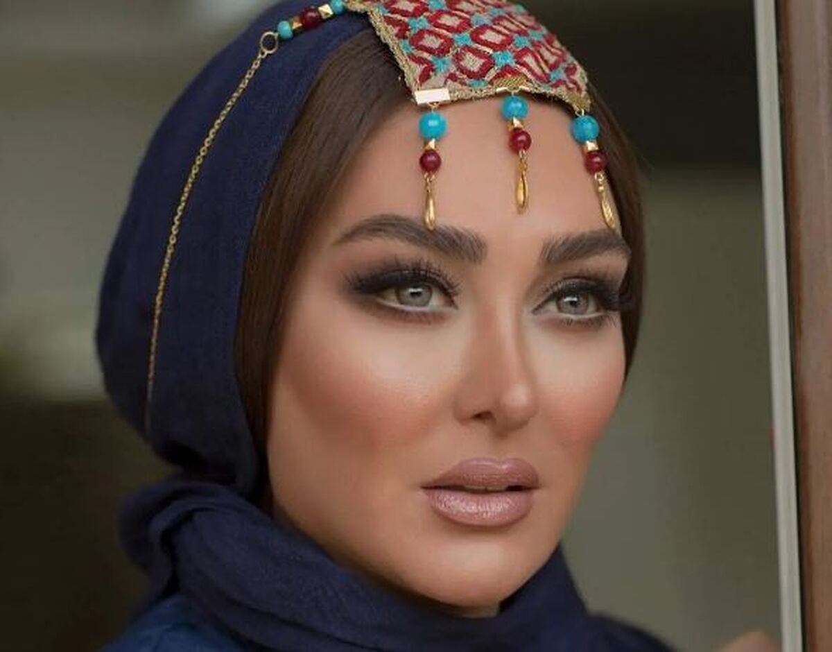 لباس مجلسی سنگدوزی شده و پر طمطراق الهام حمیدی غوغا کرد! +عکس