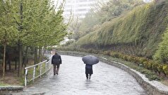 بارش باران در سواحل دریای خزر
