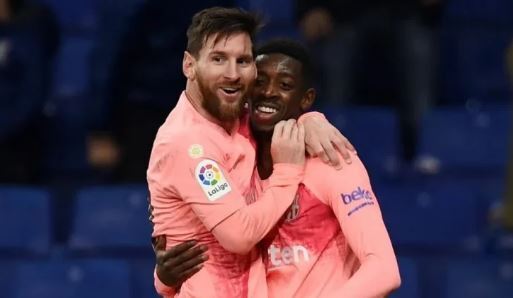 تبریک مسی به عثمان دمبله بعد از کسب توپ طلا ۲۰۲۵