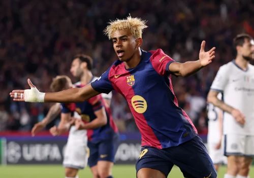 تبریک مسی به عثمان دمبله بعد از کسب توپ طلا ۲۰۲۵