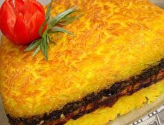 برای پاگشای عروس این ته چین مجلسی و بی نظیر گوشت را به سبک شمالی‌ها درست کنید