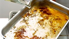 برق انداختن سینی فر سوخته با راحت‌ترین شکل ممکن