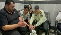 کار زیبای پلیس بابل برای جوان معلول ذهنی