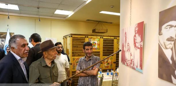 استایل هنری علی نصیریان در مراسم شصت سالگی تماشاخانه سنگلج