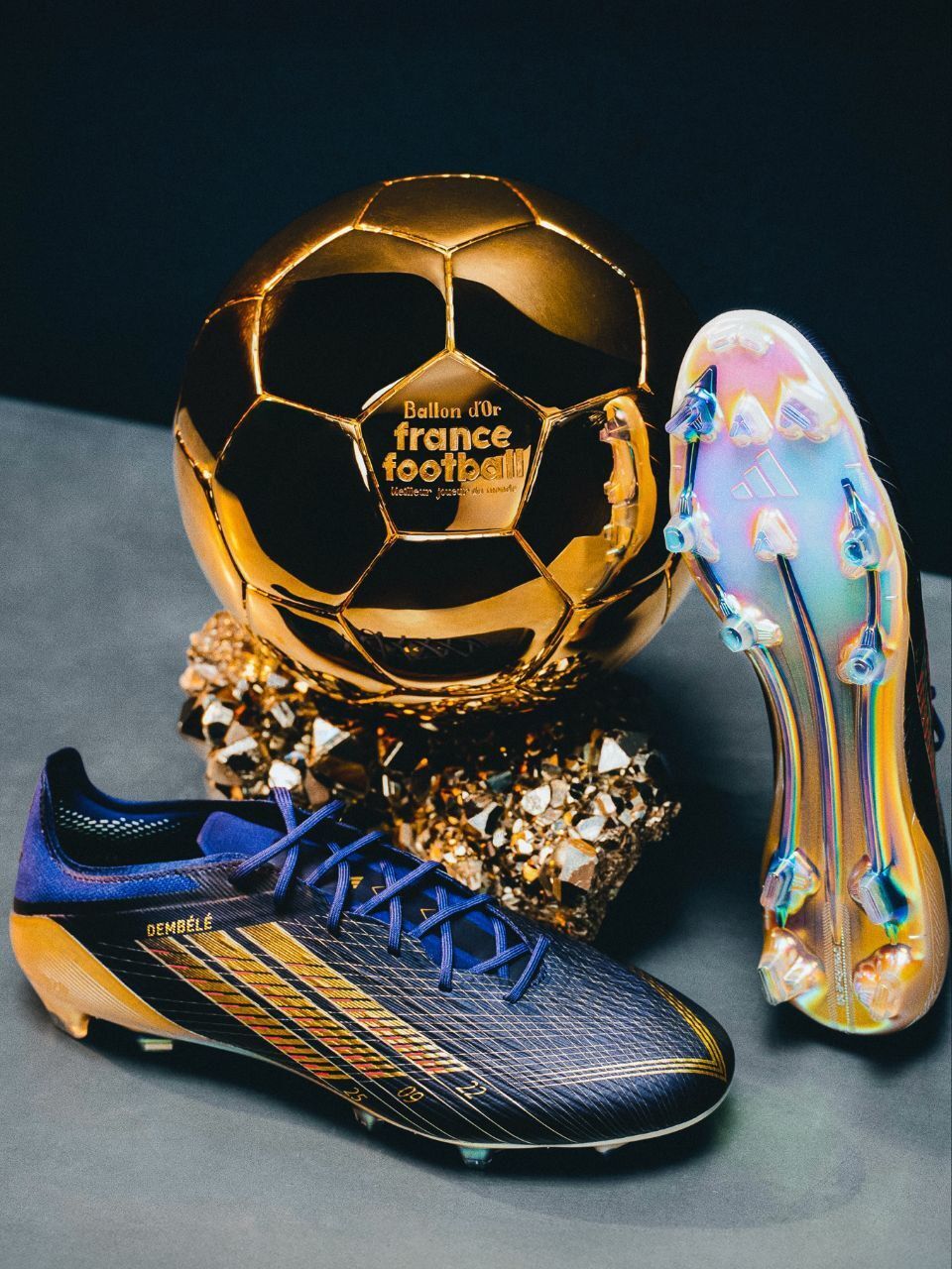 عکس| دمبله برای جشن گرفتن بردن توپ طلا، یک جفت کفش اختصاصی دریافت کرد