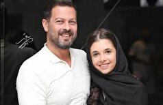 ژست ادایی پژمان و نفس بازغی در یک مراسم/آغوش پدرانه و امن آقای بازیگر برای دخترش+عکس