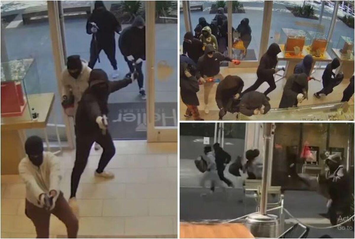 تلاش ۲۵ نفره برای سرقت از یک جواهرفروشی!