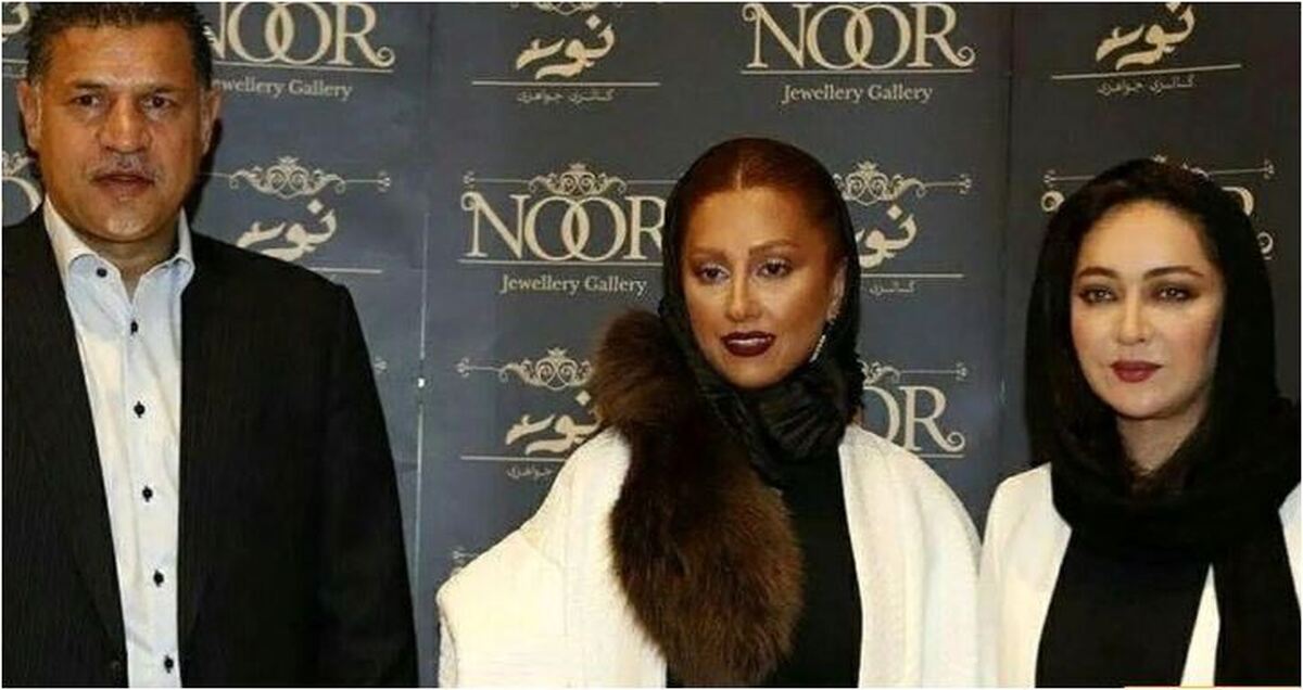 تصویر شکار شده از جذاب‌ترین بازیگر زن ایرانی کنار آقای گل در زمین فوتبال!