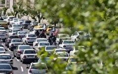 ترافیک سنگین در آزادراه قزوین - کرج - تهران