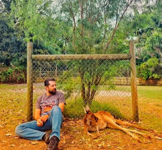 عکس هنری بهرام رادان با یک کانگورو پربازید شد!