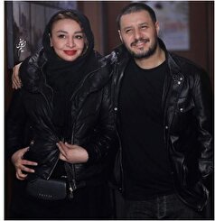 اوایل ازدواج جواد عزتی و همسرش مهلقا باقری /جواد عزتی با ریش جذاب تره