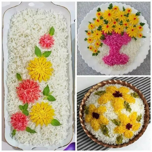 هنر تزئین زعفران در آشپزی ایرانی