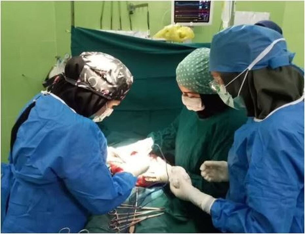 وجود یک توده لگنی بسیار حجیم با موفقیت خارج شد