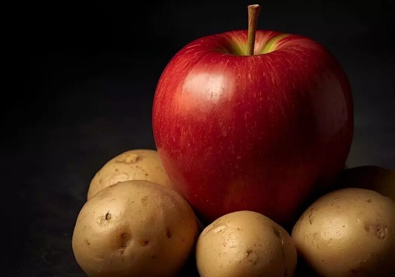 با قرار داد یک سیب در ظرف سیب زمینیها از جوانه زدن و رشد کپک آنها جلوگیری کنید! با قرار داد یک سیب در ظرف سیب زمینیها از جوانه زدن و رشد کپک آنها جلوگیری کنید!