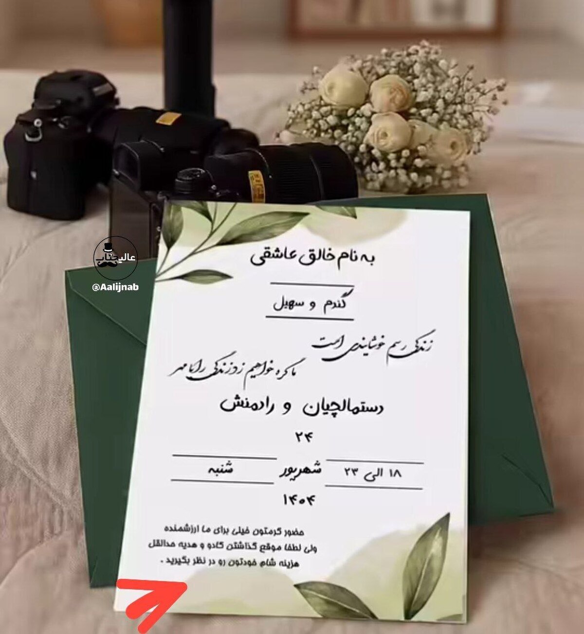 درخواست جالب یک عروس و داماد از مهمان هایشان رسانه‌ای شد