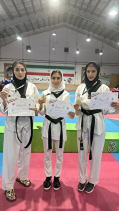 افتخارآفرینی بانوان تکواندوکار اردبیلی در رقابت‌های چندجانبه شمال کشور