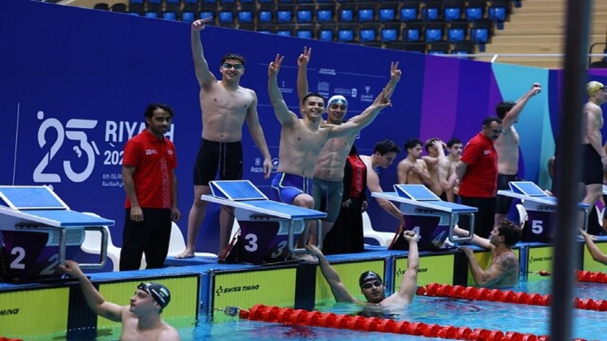 دومین مدال شنای ایران در بازی‌های کشور‌های اسلامی/ کسب مدال برنز تیمی در ماده ۴ در ۲۰۰ تیمی