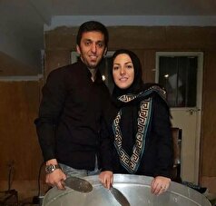 تصویری دیدنی از المیرا شریفی مقدم و برادرش پای دیگ نذری/قبول باشه!