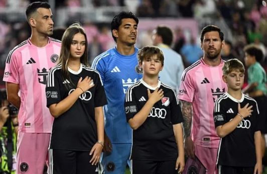 حضور غرورآفرین نوه‌های ترامپ در کنار مسی