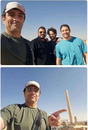 عکس‌های یادگاری امین زندگانی از سفرش به پاسارگاد