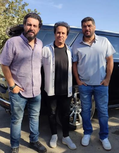 سام درخشانی و محسن کیایی در پشت صحنه فیلم جیمز باند