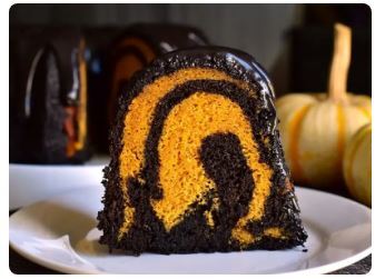 کیک ماربل کدو حلوایی، یک عصرانه محشر پاییزی برای بچه‌ها!