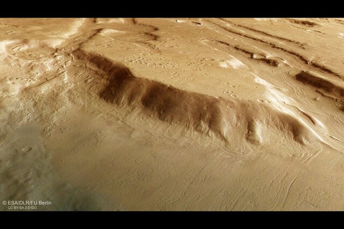 عکس مدارگرد «مارس اکسپرس» از پیامد‌های عصر یخبندان در مریخ