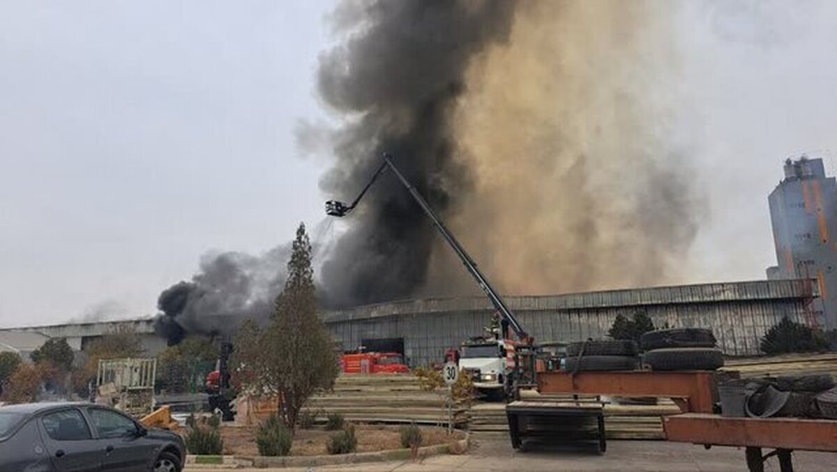حریق گسترده در کارخانه کارتن‌سازی مورچه‌خورت با ۸ مصدوم