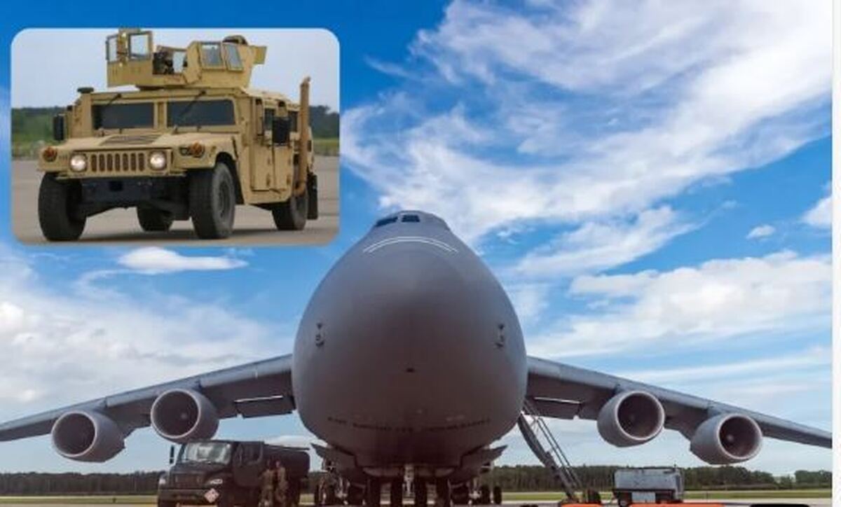 غول پرنده آمریکایی که با هر پرواز قابلیت حمل ۱۶ خودروی هاموی را دارد!