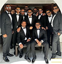 یادی کنیم از حضور چهره‌های معروف با استایل‌های جذاب در جشن عروسی رضا گلزار+عکس