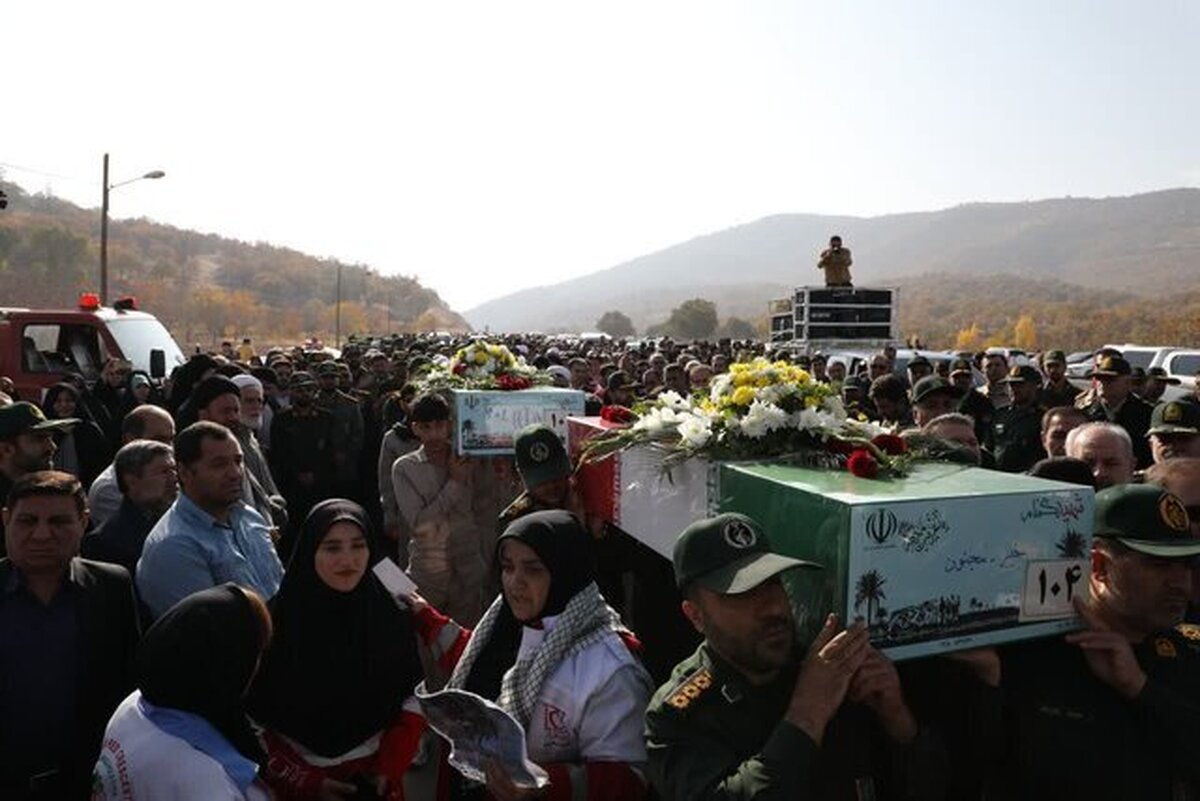 پیکر ۶ شهید گمنام دوران دفاع مقدس وارد یاسوج