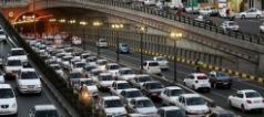 ترافیک پرحجم و سنگین در اکثر معابر و بزرگراه‌های شهر تهران