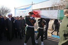ورود پیکر مطهر ۳ شهید گمنام به اردبیل