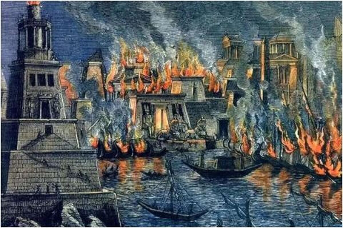 کتابخانه اسکندریه چگونه از بین رفت؟