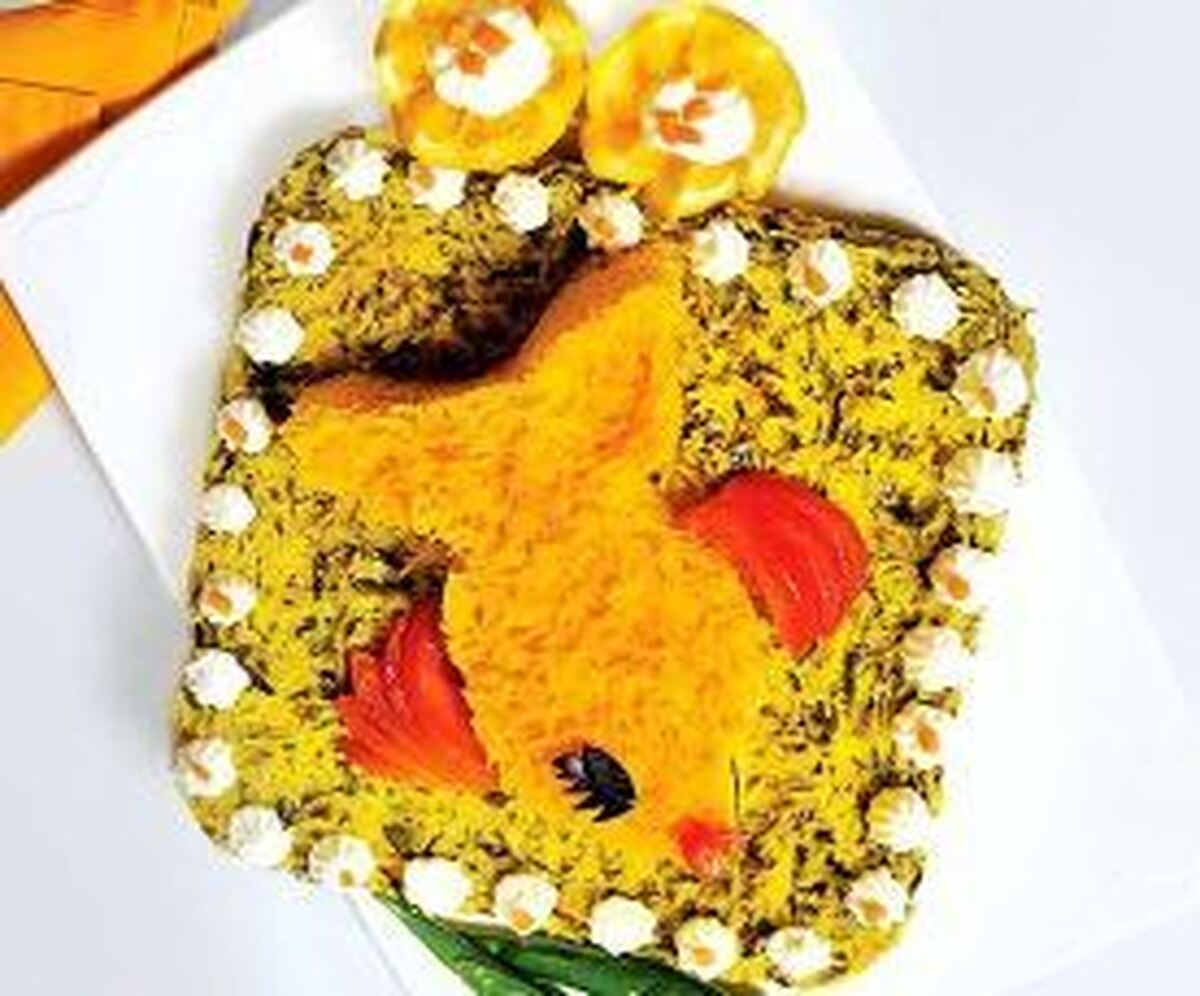 آموزش کامل پخت ته چین به شکل ماهی برای جشن و مجالس خاص