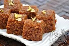 سه سوته برای عصرانه یا عزاداری این حلوا اوماج خوشمزه را درست کنید