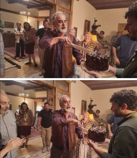 جشن تولد غافلگیرکننده ۵۱ سالگی یوردائر اوکور در پشت صحنه یک فیلم جشن تولد غافلگیرکننده ۵۱ سالگی یوردائر اوکور در پشت صحنه یک فیلم