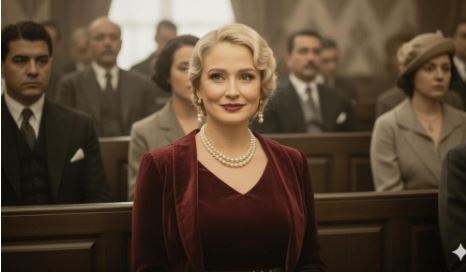 جیدا دوونجی با لباس کلاسیک شرابی پای صحبتهای آتاتورک نشست! جیدا دوونجی با لباس کلاسیک شرابی پای صحبتهای آتاتورک نشست!