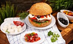 برگر موتزارلا یک ایده عالی برای شام دونفره! /درست کنید و لذت ببرید