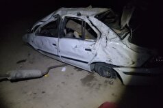 واژگونی خودروی سمند یک فوتی بر جا گذاشت