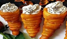 با چند قلم مواد اولیه ساده این خاگینه قیفی خوشمزه را آماده کنید