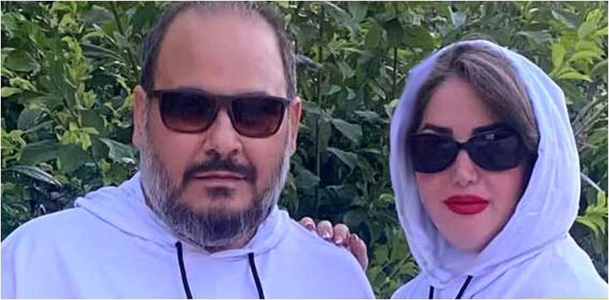 تصویری شکار شده از همسر جوان رضا داوود نژاد بعد از دیدن سنگ مزار همسرش