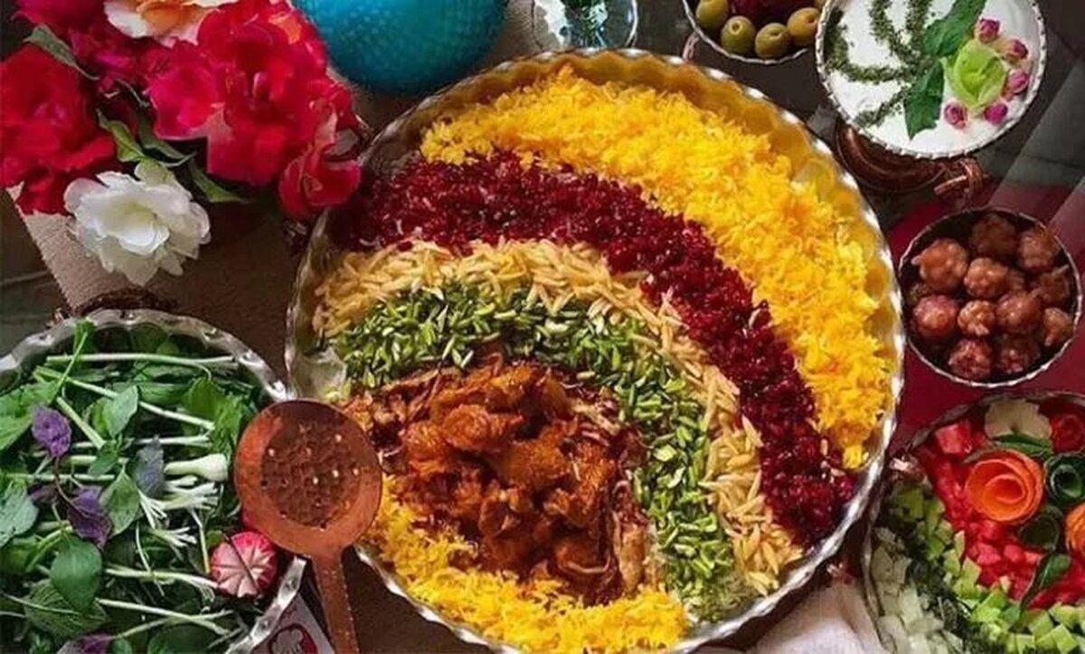 مرصع‌پلو، یک غذای اعیانی و خوش رنگ و لعاب برای شب یلدا