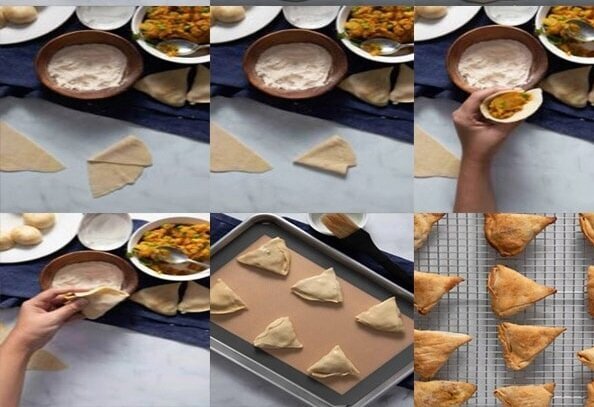 رسپی سمبوسه گیاهی بدون استفاده از روغن/سالم و خوشمزه برای بچه‌ها