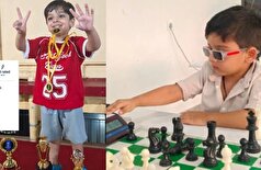 عکس| یک نابغه ۳ ساله هندی در شطرنج بین‌المللی تاریخ‌ساز شد