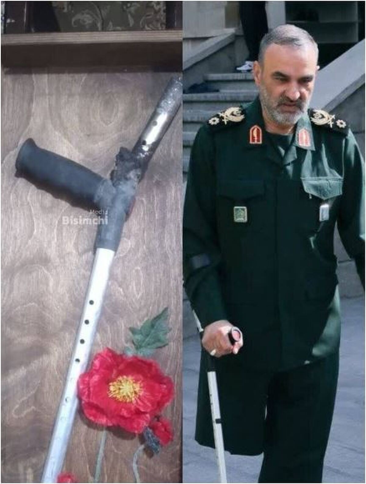 تصویری دلخراش از یادگار پاسدار شهید